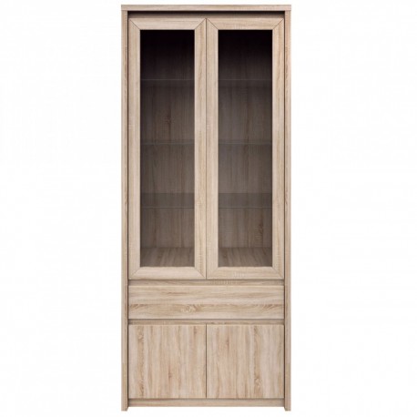 TO-NORT2D2W1S Βιτρίνα Norton 88x40x210 Σονόμα, Δύο πόρτες TO-NORT2D2W1S