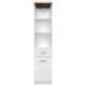 TO-TOPREG1D1SW Top Mix Ραφιέρα 40x33x183, Λευκή-Σονόμα, με ένα συρτάρι και ένα ντουλάπι TO-TOPREG1D1SW