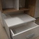 TO-DESKHO1S Γραφείο 149x50x105, Λευκό - με Φυσικό, Μοντέρνα Σχεδίαση με Συρτάρι και Ράφια TO-DESKHO1S 
