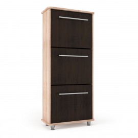 SO-NIAG5803DS Παπουτσοθήκη Niag 580, 58x26. 5x132, Wenge-Sonoma, 3 Ντουλάπια για Παπούτσια, SO-NIAG5803DS