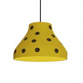 MEC-68425YELLOW Φωτιστικό Κρεμαστό Γυάλινο Μονόφωτο Melon Χρώμα Κίτρινο Ε27 Φ24x70cm MEC-68425YELLOW