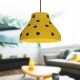 MEC-68425YELLOW Φωτιστικό Κρεμαστό Γυάλινο Μονόφωτο Melon Χρώμα Κίτρινο Ε27 Φ24x70cm MEC-68425YELLOW