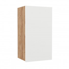 SO-SV40 Επιτοίχιο ντουλάπι κουζίνας Soft. Χρώμα Λευκό με βελανιδιά. Διαστάσεις 40x30,5x72,8. SO-SV40