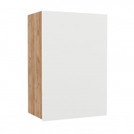 SO-SV50 Επιτοίχιο ντουλάπι κουζίνας Soft. Χρώμα Λευκό με βελανιδιά. Διαστάσεις 50x30,5x72,8. SO-SV50