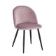 ΕΜ759,1 BELLA Καρέκλα Μέταλλο Βαφή Μαύρο / Ύφασμα 100