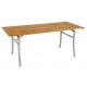 14318-MAL-18-TEAK-INOX Ξύλινο Παραλ/μο Σταθερό Τραπέζι Teak Με Ανοξείδωτο Σκελετό 180 x 85cm