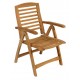 14304-T4085ML-TEAK Ξύλινη Πτυσσόμενη Πολυθρόνα Χαμηλής Πλάτης Με 5 Θέσεις ,Teak