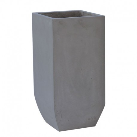 Ε6300,B FLOWER POT-1 Cement Grey 35x35x80cm