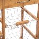 199-000130 Ραφιέρα τροχήλατη 7όροφη Esla pakoworld bamboo φυσικό-λευκό 73,5x37x86εκ