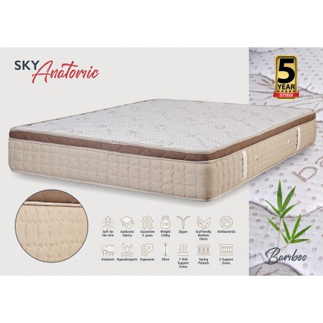 5599 KPS ΣΤΡΩΜΑ ΜΕ ΑΝΩΣΤΡΩΜΑ  SKY ANATOMIC 180X190EK ΒΑΜΒΟΟ