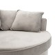 035-000038 Πολυθρόνα-καναπές Ophelia pakoworld βελούδο γκρι 123x120x85εκ