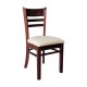 Ε7055 CABIN Καρέκλα Καρυδί - PVC Εκρού