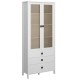 TO-MARWIT2W3SWHITE Βιτρίνα Marocco Δίφυλλη Λευκό 90x37x210.5cm TO-MARWIT2W3SWHITE