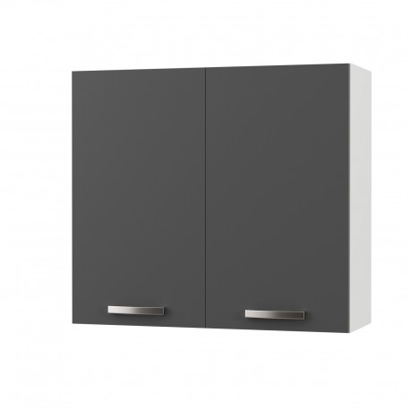 SO-CV80GR CHARLOTΤE Πάνω Ντουλάπι 80x30.5x71.8εκ με μεταλλικά χερούλια Γραφίτης SO-CV80GR