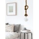4381-1-BL InLight Κρεμαστό φωτιστικό από καφέ σχοινί (4381-1-BL)