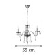 5314-3-AMBER InLight Κρεμαστό φωτιστικό από μελί γυαλί και κρύσταλλα (5314-3-AMBER)
