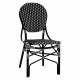 ΚΑΡΕΚΛΑ ΑΛΟΥΜΙΝΙΟΥ BAMBOO LOOK ΜΕ WICKER ΜΑΥΡΟ ΑΣΠΡΟ HM5792.02 46x60x96 εκ.