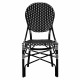ΚΑΡΕΚΛΑ ΑΛΟΥΜΙΝΙΟΥ BAMBOO LOOK ΜΕ WICKER ΜΑΥΡΟ ΑΣΠΡΟ HM5792.02 46x60x96 εκ.