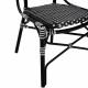 ΚΑΡΕΚΛΑ ΑΛΟΥΜΙΝΙΟΥ BAMBOO LOOK ΜΕ WICKER ΜΑΥΡΟ ΑΣΠΡΟ HM5792.02 46x60x96 εκ.