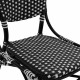 ΚΑΡΕΚΛΑ ΑΛΟΥΜΙΝΙΟΥ BAMBOO LOOK ΜΕ WICKER ΜΑΥΡΟ ΑΣΠΡΟ HM5792.02 46x60x96 εκ.