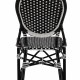 ΚΑΡΕΚΛΑ ΑΛΟΥΜΙΝΙΟΥ BAMBOO LOOK ΜΕ WICKER ΜΑΥΡΟ ΑΣΠΡΟ HM5792.02 46x60x96 εκ.