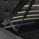 006-000017 Κρεβάτι Roi pakoworld διπλό 160x200 PU μαύρο ματ + αποθηκευτικό χώρο με ανατομικές τάβλες