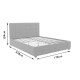 006-000017 Κρεβάτι Roi pakoworld διπλό 160x200 PU μαύρο ματ + αποθηκευτικό χώρο με ανατομικές τάβλες