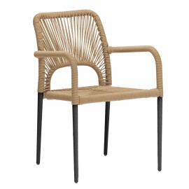 ΠΟΛΥΘΡΟΝΑ ΑΛΟΥΜΙΝΙΟΥ ΓΚΡΙ ΜΕ ΠΛΕΞΗ RATTAN 57Χ63Χ82εκ. HM5771.02