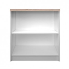 TO-REG80/85W Βιβλιοθήκη Reg 80x33x85cm Λευκή-Σονόμα Χαμηλή TO-REG80/85W