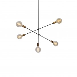 77-3535 SE 136-5 CODY PENDANT BLACK & BRUSHED BRASS B1