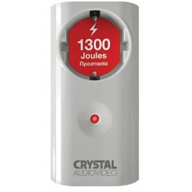 381001 CRYSTAL AUDIO CPW1-1300-70 Λευκό Μονόπριζο Προστασίας 1300j/70db