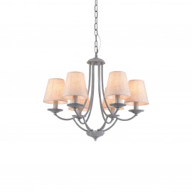 77-3662 C119-6 ETNA PENDANT LAMP GREY PATINA&WHITE SHADE Δ1