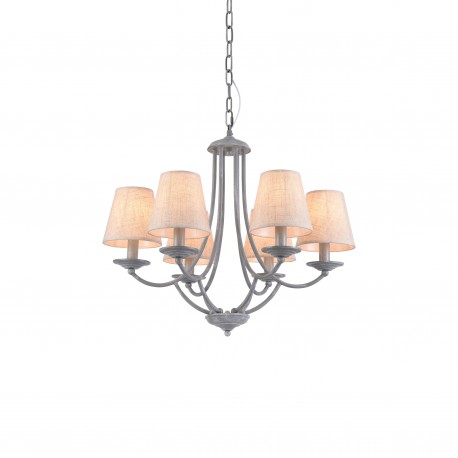 77-3662 C119-6 ETNA PENDANT LAMP GREY PATINA&WHITE SHADE Δ1