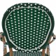 ΣΚΑΜΠΟ ΑΛΟΥΜΙΝΙΟΥ BAMBOO LOOK ΜΕ WICKER ΠΡΑΣΙΝΟ ΛΕΥΚΟ HM5794.01 56x60x126 εκ.