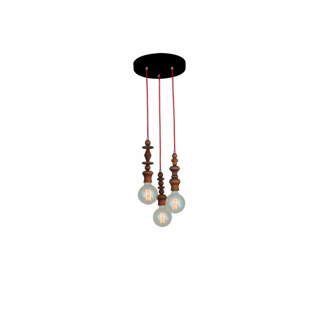 77-2739 HL-042R-3P MELODY AGED WOOD PENDANT