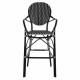 ΣΚΑΜΠΟ ΑΛΟΥΜΙΝΙΟΥ BAMBOO LOOK ΜΕ WICKER ΜΑΥΡΟ ΛΕΥΚΟ HM5794.01 56x60x126 εκ.
