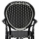 ΣΚΑΜΠΟ ΑΛΟΥΜΙΝΙΟΥ BAMBOO LOOK ΜΕ WICKER ΜΑΥΡΟ ΛΕΥΚΟ HM5794.01 56x60x126 εκ.