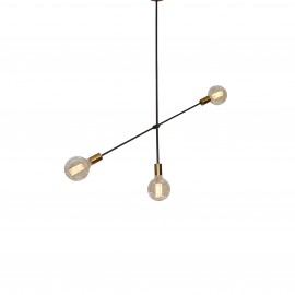 77-3536 SE 136-3 CODY PENDANT BLACK & BRUSHED BRASS B1