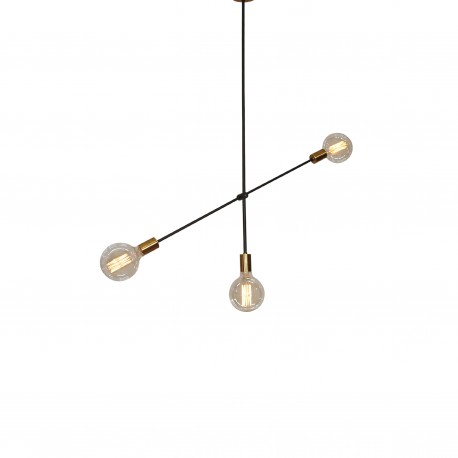 77-3536 SE 136-3 CODY PENDANT BLACK & BRUSHED BRASS B1
