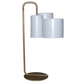77-3985 HL-3567-3T BRODY WHITE & OLD BRONZE TABLE LAMP