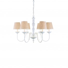 77-3671 C111-6 ORION PENDANT LAMP WHITE & WHITE SHADE Δ1