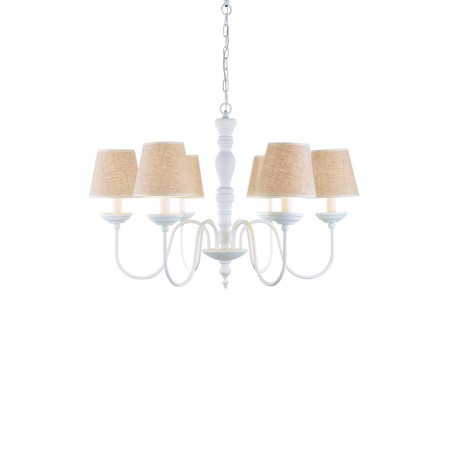 77-3671 C111-6 ORION PENDANT LAMP WHITE & WHITE SHADE Δ1