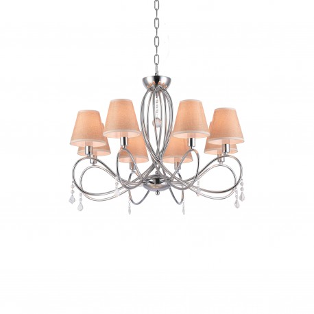 77-3666 E002-8 LAKI PENDANT LAMP CHROME & WHITE SHADE Δ1