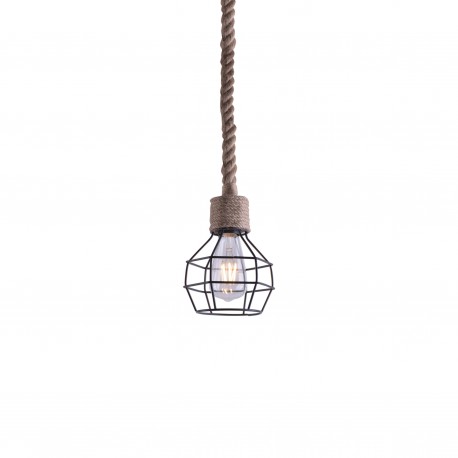 77-3621 GRENADE-1 ROPE PENDANT LAMP BLACK Z3