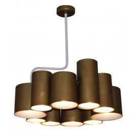 77-3990 HL-3567-P10 BRODY OLD BRONZE & WHITE PENDANT