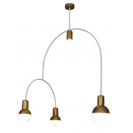 77-3786 HL-3523-4 CHRISTOPHER OLD BRONZE & WHITE PENDANT