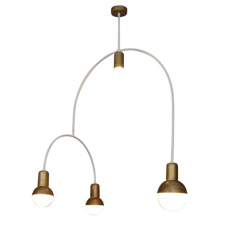 77-3786 HL-3523-4 CHRISTOPHER OLD BRONZE & WHITE PENDANT
