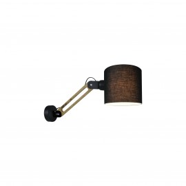 77-3655 WL17013 ANGONA WALL LAMP BLACK & WOOD COLOR A3