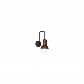 77-3946 HL-3551-1 OWEN OLD BRONZE &  BLACK WALL LAMP