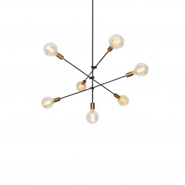 77-3534 SE 136-7 CODY PENDANT BLACK & BRUSHED BRASS Δ4